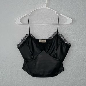Size M/L Black Laced crop top.